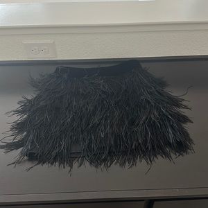 Sam Edelman Black Feather Skirt